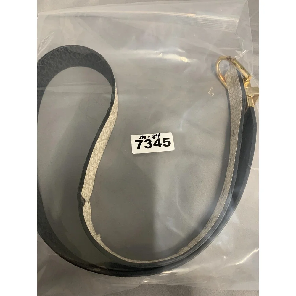 Michael Kors Belt‎ for Women Size S White Black Synthetic Gold Buckle Solid